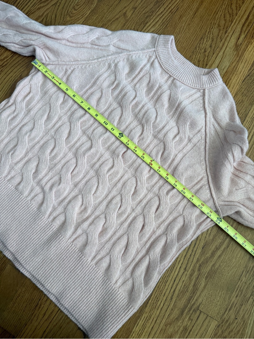 Aerie pink oversized soft cable knit sweater XS - Picture 6 of 11